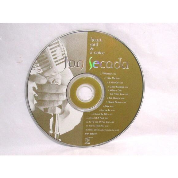 Jon Secada Heart, Soul and a Voice 1994 Audio CD Latin Pop R&B Music - Picture 1 of 2